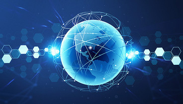 科技感荧光绿色六边形元素素材下载-正版素材400856661