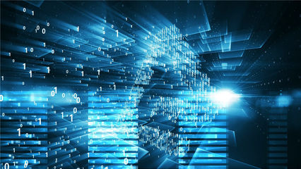 震撼高科技数字化解码动画宣传互联网企业标志与标题